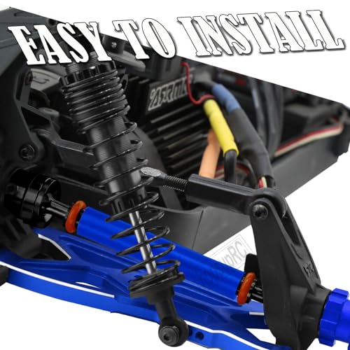 #45 Steel Front Rear Drive Shaft CVD Upgrades Parts for 1/10 Senton Granite 3s Blx&Mega550,Vortek 3s Blx,Stainless Driveshaft Axles Hops Up,#ARAC4041,Black with Blue - color: Black With Blue(4cvd)