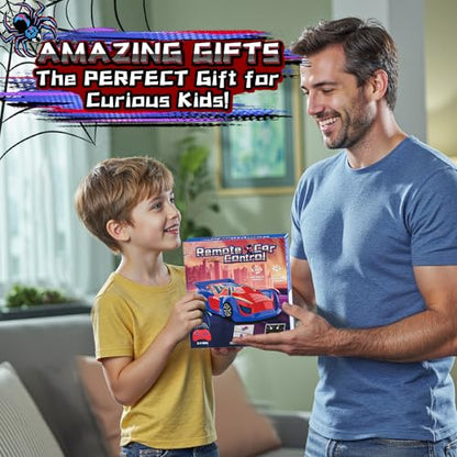Wall Climbing Remote Control Car Mini, Spider | 360° Rotating RC Stunt Car, Rechargeable RC Cars Toys for 3 4 5 6 7 8 9 10 11 12 Year Old Boys Girls Kids - color: Red&blue Mini