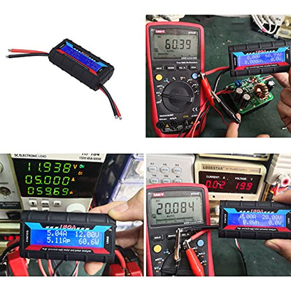 150A RC Watt Meter Analyzer High Precision with Backlight Digital LCD Screen for voltage (V) current (A) Power (W) Charge(Ah) and Energy (Wh) Measurement (150A) -DC 0-60V Volt Amp Wattage Checker