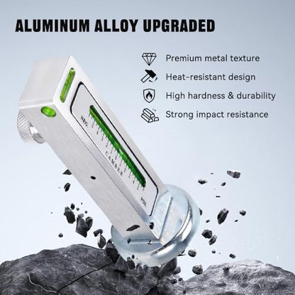 BARTOO Magnetic Camber Caster Pillar Gauge Aluminum Wheel Alignment Tool | Aluminum Alloy, 2-Pack, Magnetic Mount, Adjustable -5° to +5°, Fits Cars Trucks RVs Tire Repair, Silver - size: 2 Pack - Silver