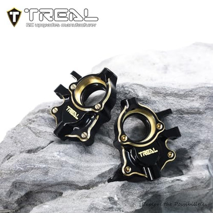 TREAL Brass Front Steering Knuckles Inner Portal Covers Housing 27g/Pair Weights Upgrades for 1/18 Redcat Ascent 18 Crawler