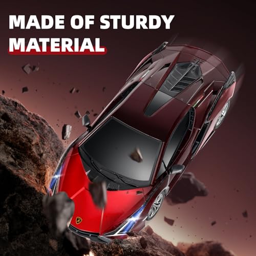 MIEBELY 1/24 Licensed Lamborghini Sián FKP 37 RC Car LED Toy for Boys 6-12 | Officially licensed;2.4GHz control; dual rechargeable batteries; sturdy ABS; indoor/outdoor play; gift for boys & collectors - style: Lamboghini Sian