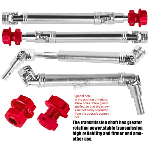 RC Suspension Arms Set&Steering Block Knuckles&Drive Shaft Axles Upgrades Part for 1/10 Kraton 4S V2 BLX,Outcast 4S V2 BLX,CVD Driveshafts Suspension Arms Hubs Caster Blocks.Red(Only Fit V2) - color: Red (2pcs)