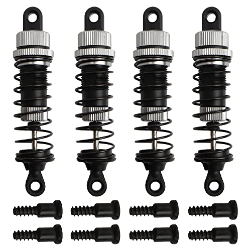 9201E RC Cars Aluminum Alloy Shocks Absorber PX9200-18 Accessories Spare Parts for 1:10 9201E 9203E 9205E 9206E 9200 Trucks 200E 210E RC Cars - color: 4 Pcs Grey