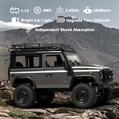 MN99S 1/12 RC Crawler, RC Land Rover 4x4 Off Road Rock Crawler | RTR RC Jeep with Two 1200mAh Batteries