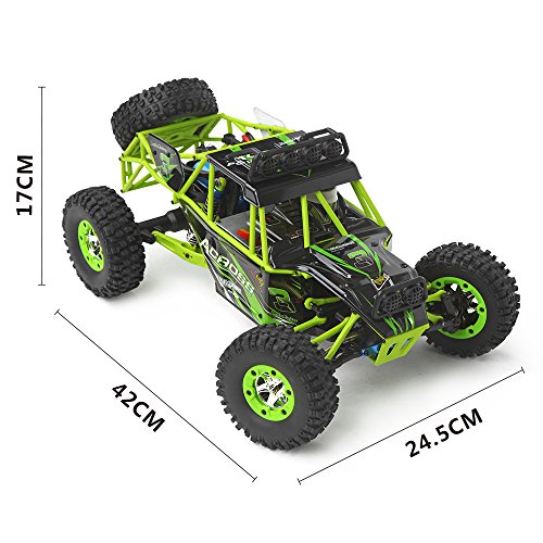 WLtoys 12427 RC Cars 1/12 Scale 2.4GHz Remote Control Car, 4WD 50KM/H High Speed Monster Trucks, All Terrain Off-Road Rock Crawler Climbing Buggy RTR for Adults