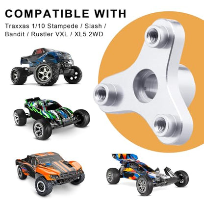Metal Aluminum Alloy RC Slipper Clutch Eliminator for Traxxas 1/10 Stampede/Slash VXL / XL5 2WD (Silver) - color: Silver