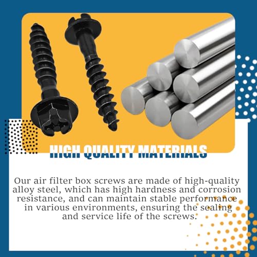 5PCS Car Air Filter Box Screws, Vehicle Air Box Cleaner Intake Bolts, Automotive Air Filter Cover Retainers Replacement Accessories, Compatible with Pacifica Patriot Journey