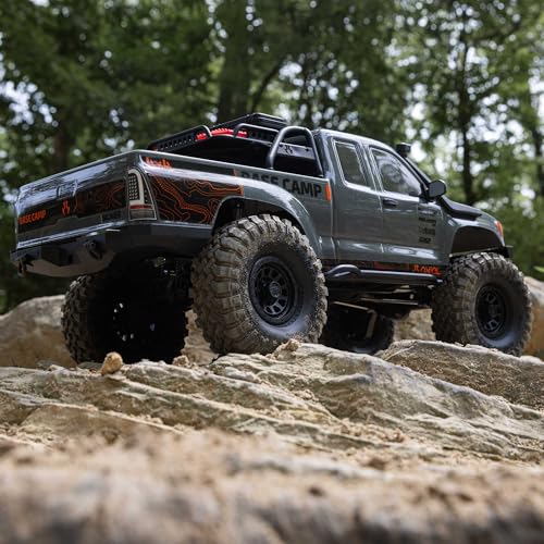 Axial RC Truck 1/10 SCX10 III Base Camp 4X4 Rock Crawler Brushed RTR (Battery and Charger Not Included), Gray, AXI-1375T2