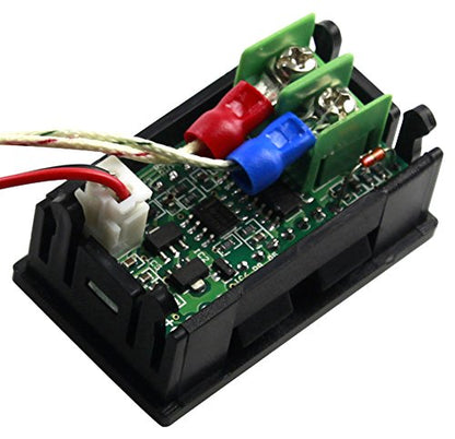 UCTRONICS -30-800 Degree Centigrade Digital Temperature Meter Blue LED Display K-Type Thermocouple Temp Sensor 2-Wires Reverse Polarity Protection with Black Case