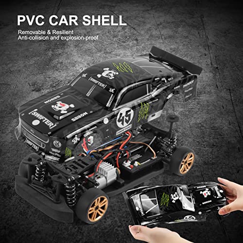 GoolRC RC Drift Car, 1:18 Scale 2.4GHz 4WD 30KM/H High Speed Remote Control Racing Car with LED Light Strip and 2 Batteries for Adults - size: 2 Batteries