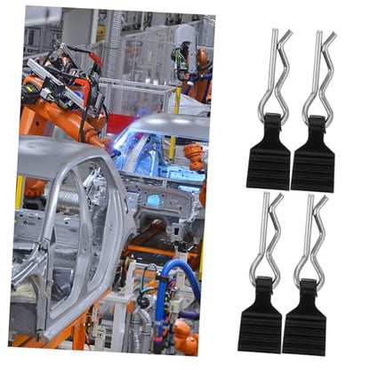 4pcs Rc Body Clips Pull Tabs Lightweight Aluminum r Clips for Scale Rc Cars and Trucks Secure Attachment for Shell Replacement Black