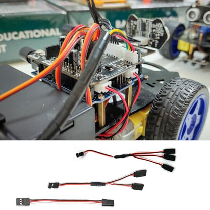 15PCS RC Servo Y Extension Cable 3-Pin Male to Dual Female Y Harness Splitter, 200mm Servo Extension Wire Compatible with JR Futaba JST for RC Car Airplane Helicopter - style: 1 Male to 2 Female