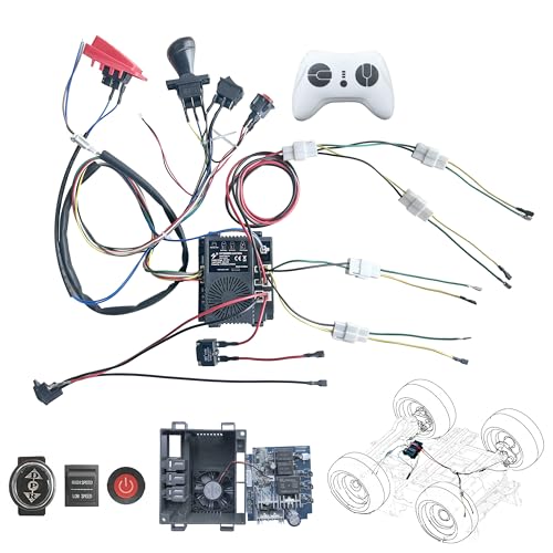 24 Volt DIY Wires Harness Conversion Kit for Kid's Ride On Toys Car,2.4G Set of Wire Harness Switch Control Box for Power Wheels Upgrade Replacement Parts,12V&18V&20V