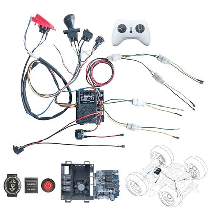 24 Volt DIY Wires Harness Conversion Kit for Kid's Ride On Toys Car,2.4G Set of Wire Harness Switch Control Box for Power Wheels Upgrade Replacement Parts,12V&18V&20V