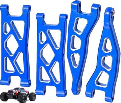 4 pcs Aluminum Rear Suspension Arms for 1/18 ARRMA Granite Grom 380 Brushed 4X4 Monster Truck Upgrades Parts (Navy Blue)