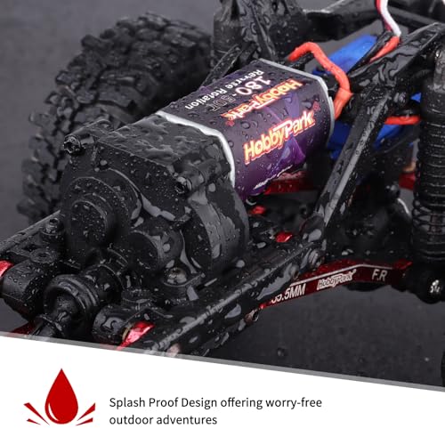 HobbyPark 180 Brushed Motor w/Transmission Gearbox Including 49.4:1 Gears & Stainless Steel Pinion 11T Assembly for Traxxas TRX4M 1/18 RC Crawler Car Upgrades (50T)