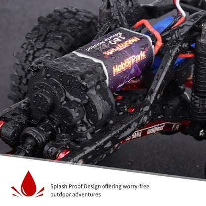 HobbyPark 180 Brushed Motor w/Transmission Gearbox Including 49.4:1 Gears & Stainless Steel Pinion 11T Assembly for Traxxas TRX4M 1/18 RC Crawler Car Upgrades (50T)