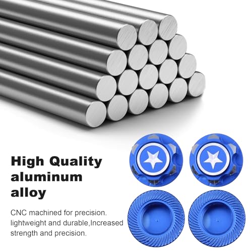 HobbyPark 17mm Hex Wheel Nuts Adapter with Wheel Hex Wrench Tool for Traxxas X-Maxx E-Revo E-Maxx Summit Monster Truck RC Tires (with Blue Nuts) - color: With Blue Nuts