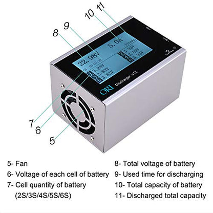α12 LiPo Battery Smart Discharger One Key Intelligent Balance Discharge Voltage Efficient Heat Dissipation.