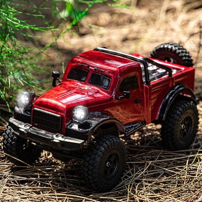 RC Truck Pickup Body Shell for 1/18 RC Crawler Car TRX4M Defender Bronco (Red) - color: Red