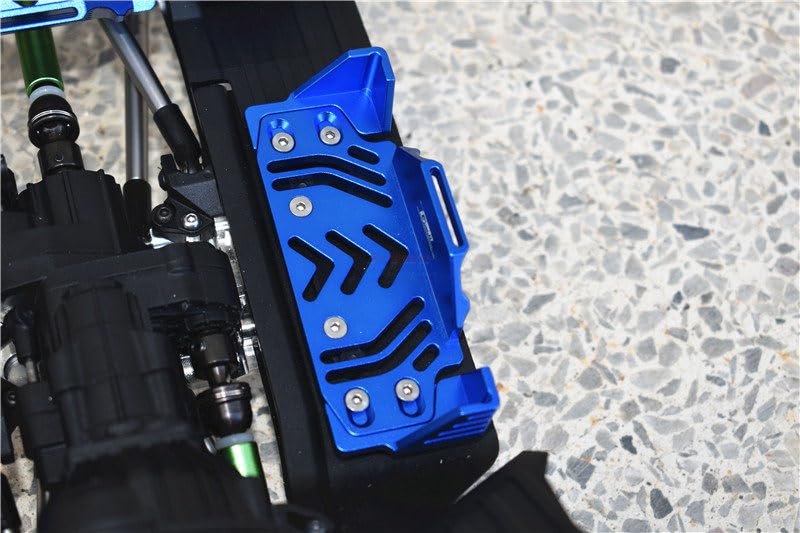 GPM 6061-T6 Aluminum Battery Tray Set for 1/10 Axial SCX10 III Jeep Wrangler CJ-7 Gladiator RC Crawler Upgrade Parts (Silver) - color: Silver