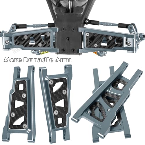 Upgrades Part for 1/10 Slash 4x4 VXL,Alloy Suspension Arm,Shock Absorber,Caster Block,Steering Blocks,Stub Axle Carriers,Steering Bellcranks,Shock Tower,Body Mounts,Drive Shaft,Links,Titanium - color: Titanium - (1 Set)