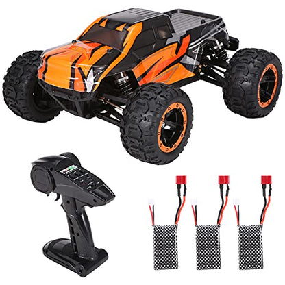 GoolRC 16889A Pro Brushless RC Cars for Adults, 1:16 Scale Remote Control Car, 4WD 45KM/H High Speed RC Truck, 2.4GHz All Terrains RC Truggy Off Road Monster Truck with 3 Batteries - size: 3 Batteries
