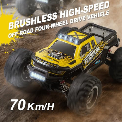 A ALPHA Brushless High-Speed 4WD RC Truck with Metal Drivetrain, Upgrade-Free 1/12 RC Truck Designed for Fast, Aggressive Driving