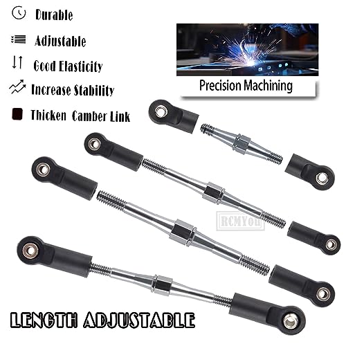 Aluminum Turnbuckles Camber Links Upgrades Part for 1/10 Slash 2WD/Stampede 2WD/Rustler 2WD/Bandit 2WD, Alloy Turnbuckles Camber Links Hops Up,Titanium - color: Titanium for Rustler 2wd