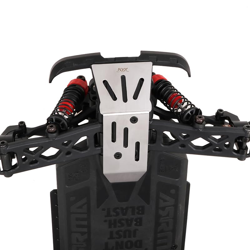KYX Racing Stainless Steel Chassis Guard Skid Plate Guard Upgrades Parts Accessories for 1/18 RC Car ARRMA Granite Grom Mega