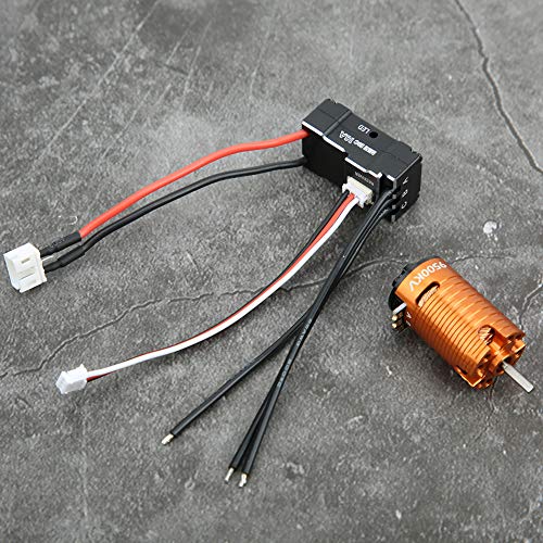 Brushless Motor, 9500KV High Speed Metal 1410 ESC Set, 18A Brushless Crawler Motor for 1/24 1/28 1/32 RC Cars Off-Road Crawling Hobbyists and Spare Part Replacement