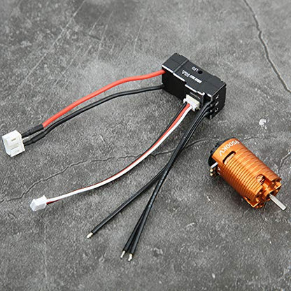 Brushless Motor, 9500KV High Speed Metal 1410 ESC Set, 18A Brushless Crawler Motor for 1/24 1/28 1/32 RC Cars Off-Road Crawling Hobbyists and Spare Part Replacement