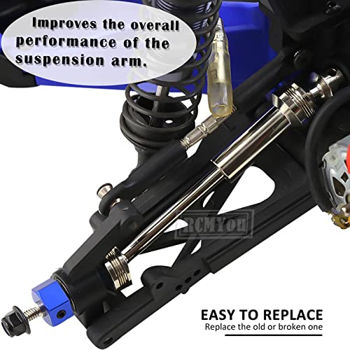 Upgrades Part Rear Drive Shaft CVD & Front Axles for 1/10 Slash VXL 2WD,Stampede VXL 2WD,Rustler VXL 2WD,Hoss VXL 2WD, Stainless Steel #45 Drive Shaft with Red Hex,Silver - color: Silver With Red Hex