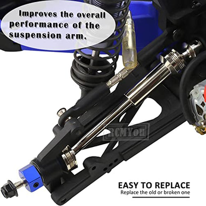 Upgrades Part Rear Drive Shaft CVD & Front Axles for 1/10 Slash VXL 2WD,Stampede VXL 2WD,Rustler VXL 2WD,Hoss VXL 2WD, Stainless Steel #45 Drive Shaft with Red Hex,Silver - color: Silver With Red Hex