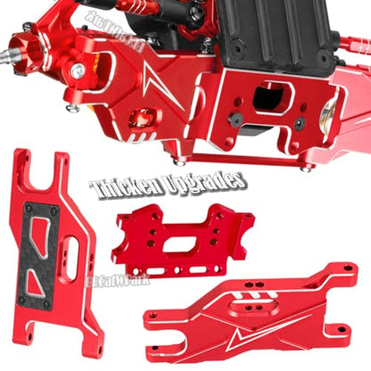 RC Upgrades Part for 1/10 Rustler Stampede (VXL) 2WD,A-Arm,Shock,Drive Shaft,Caster Block,Steering Blocks,Stub Axle Carriers,Steering Bellcranks,Links,Shock Tower,Front Bulkhead,Red - color: Red - (Rc Upgrades)