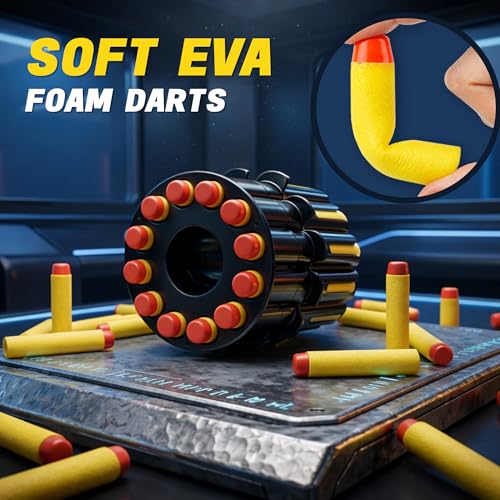 Blue Foam Dart Launcher Attachment for RC Toy Vehicle, Soft Foam Dart Shooter Replacement Module for Remote Control Stunt Car Toy, Kids RC Toy Accessory Spare Part - color: Blue & Foam Blaster