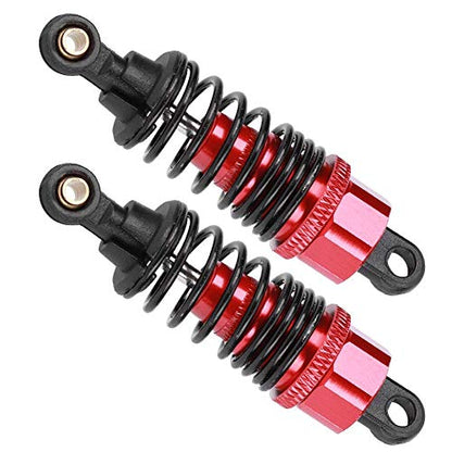 Shock Struts Damper, 2 Pcs Front Rear Shocks Damping Metal RC Car Upgrades Part Absorbers Oil Damper for 1/10 Flat RC Racing Car (60MM) - size: 60MM