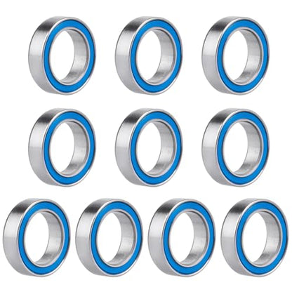 Steel RC Ball Bearings Double Rubber Sealed Deep Groove Miniature Bearings, Set of 10 (10x15x4mm 6700-2RS) - size: 10x15x4mm 6700-2RS
