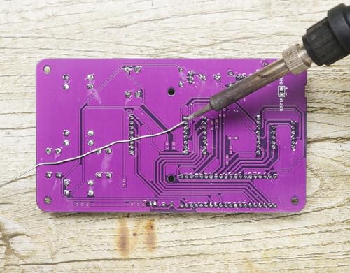 Soldering Practice Kit，DIY Electronics Projects for Starter，DIY Practical Electronic Project Learning Circuit Solder Board， STEM Practice Science Project - color: Blue Button (Purple Pcb)
