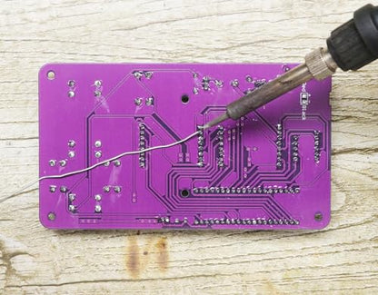 Soldering Practice Kit，DIY Electronics Projects for Starter，DIY Practical Electronic Project Learning Circuit Solder Board， STEM Practice Science Project - color: Blue Button (Purple Pcb)