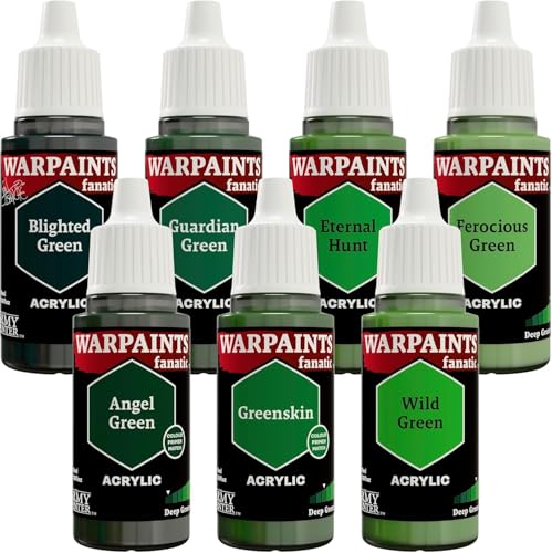 The Army Painter, Warpaints Flexible Triad Plus+: Deep Greens 7x18ml | Colori acrilici hobby di qualità miniatura, per Dungeons and Dragons (DnD) e Warhammer - color: Deep Greens