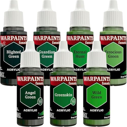 The Army Painter, Warpaints Flexible Triad Plus+: Deep Greens 7x18ml | Colori acrilici hobby di qualità miniatura, per Dungeons and Dragons (DnD) e Warhammer - color: Deep Greens