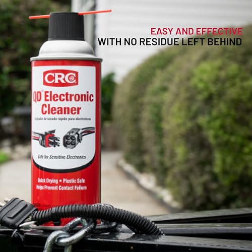 CRC 05103 QD Electronic Cleaner -11 Wt Oz | Electronic Contact Cleaner, Circuit Board Cleaning, Sensitive Electronics, Fast Drying, No Residue.