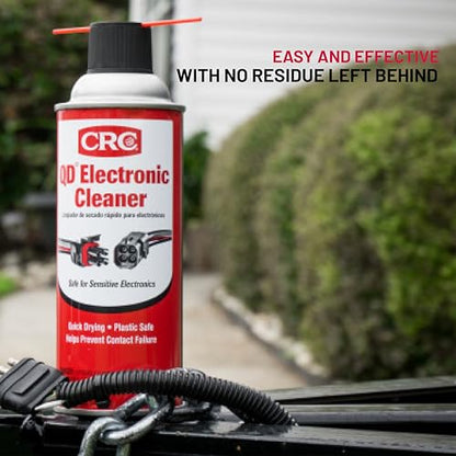 CRC 05103 QD Electronic Cleaner -11 Wt Oz | Electronic Contact Cleaner, Circuit Board Cleaning, Sensitive Electronics, Fast Drying, No Residue.