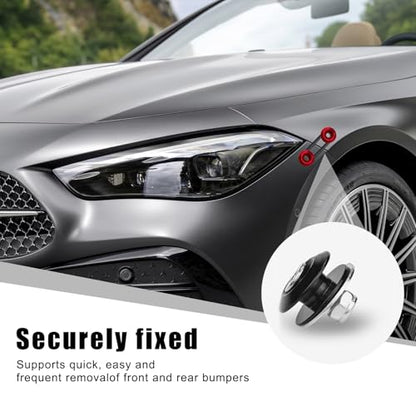 KVAEY Bumper Quick Release, JDM Front Rear Bumper Fasteners with Stainless Steel Screw Rubber O-Ring Washers, Universal Car Bumper Quick Release Tabs Trunk Bend Fenders Holders Kit (Red) - color: Red