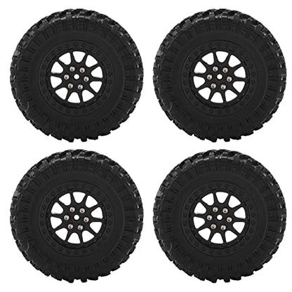 FastUU RC Car Tires Wheel, Wear Resistance Antislip RC Car Rubber Tires Excellent for WPL B14 B24 C14 C24 for MN D90 D91 D96 D99(R789BL Black)
