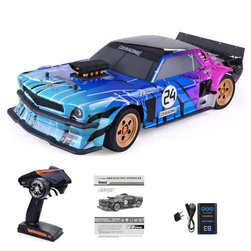 TOUCAN RC HOBBY 1/7 Racing EX07 RC Sports Car Electric Remote Control On Road Vehicle 4082 Brushless Motor Light System Alloy Shock Absorber - color: Bupk