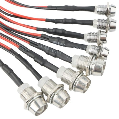 8 LED Light Set LED Headlight for 1:10 Scale RC Car,4 White Headlights & 4 Red Taillight Kit