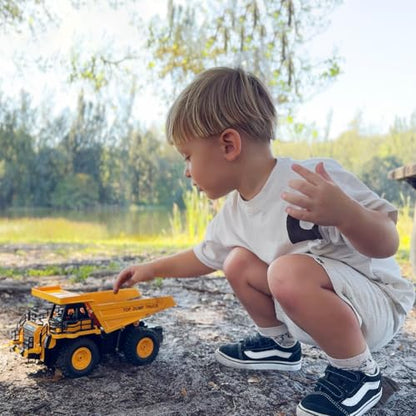 9-Channel RC Dump Truck Toy | 1:18 Scale Construction Vehicle with Working Bed, Lights & Sounds, All-Terrain Tires, 100-Min Rechargeable Battery, 2026 New STEM Birthday Gift for Kids 6-12 & Adults - style: Dump Truck[2026 Upgrade]